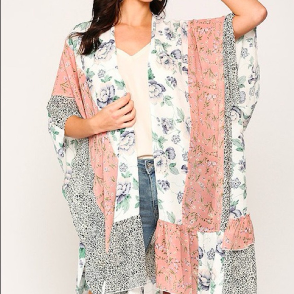 Boho Floral Patchwork Kimono